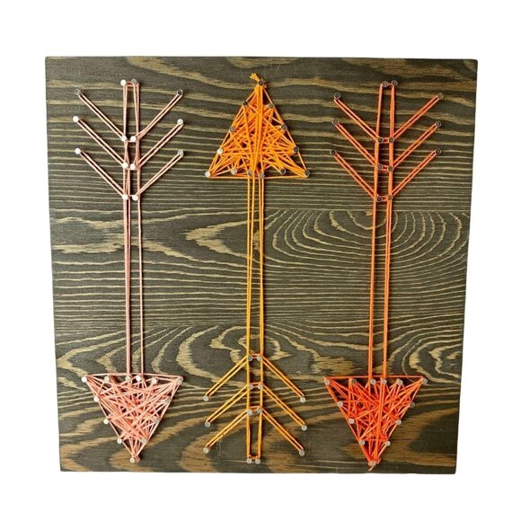 Handmade String Art Arrows Wall Hanging - Picture 1 of 4
